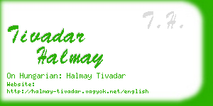 tivadar halmay business card